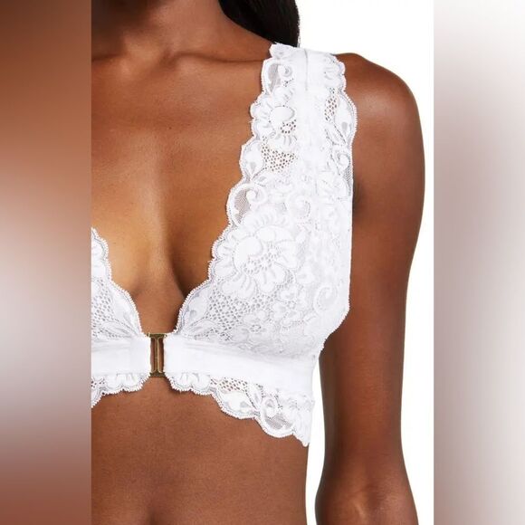 We are HAH Got Ur Back Lace Bralette - Blanc - Picture 4 of 8